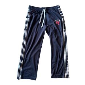 90’s Abercrombie & Fitch L Navy Button Snap Leg Drawstring Baggy Track Pants